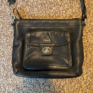 Coach Black Leather Crossbody Bag